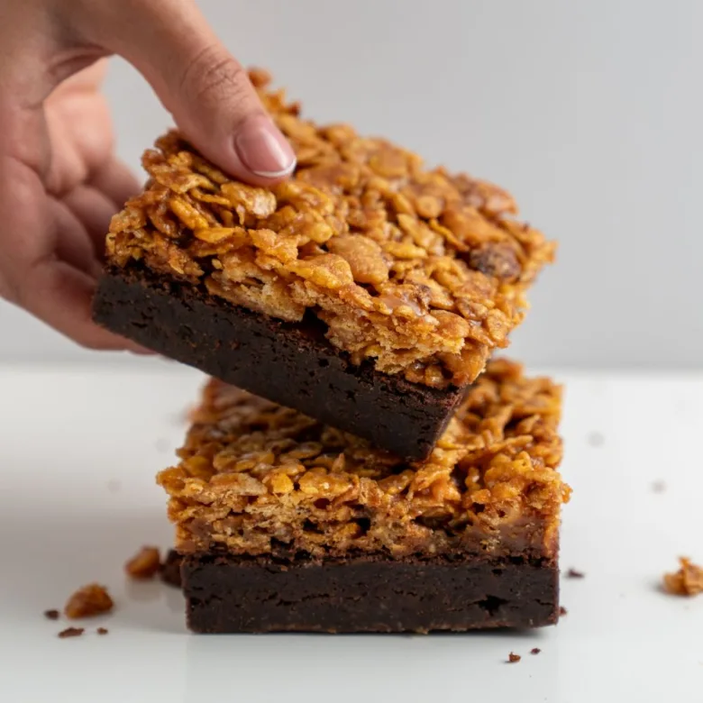 Corn Flakes Caramel Brownie