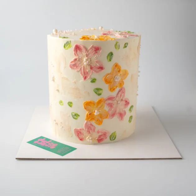 Pastel Pintado Flores