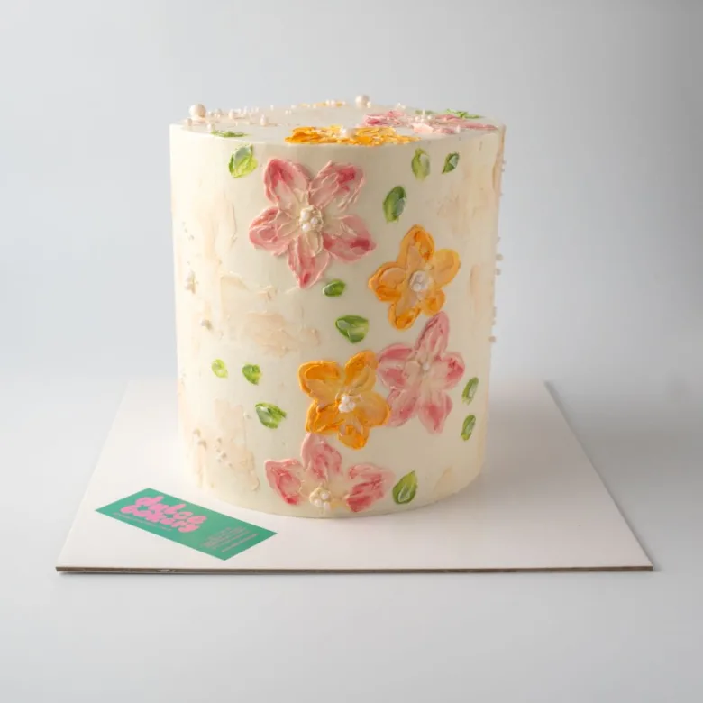 Pastel Pintado Flores