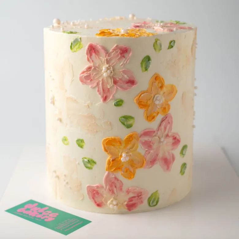 Pastel Pintado Flores - Imagen 2