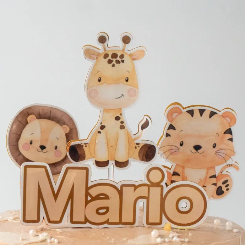 Topper con el nombre de Mario